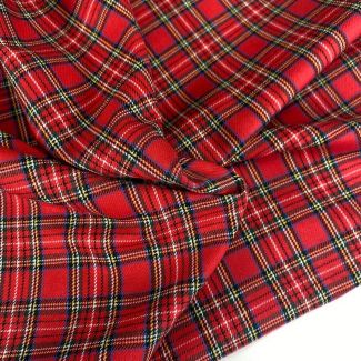 Tecido Vestuário Xadrez Escocês - vermelho – Feira dos Tecidos Online