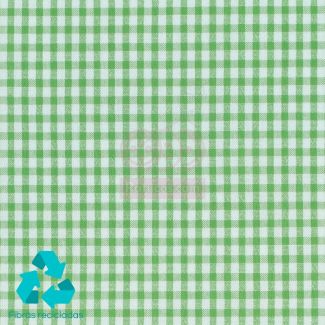 Tela cuadro mediano Vichy Seersucker Verde - La Trama Fabrics